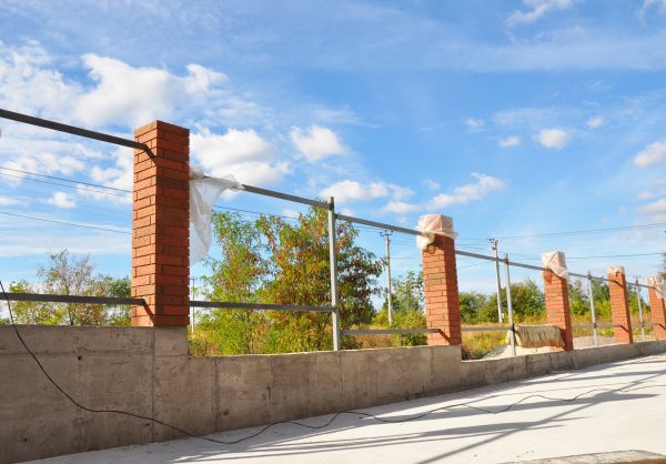 Brick Pillar Installation in Michigan City