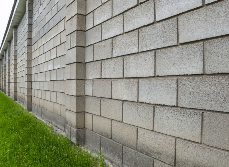 Concrete Block Fence