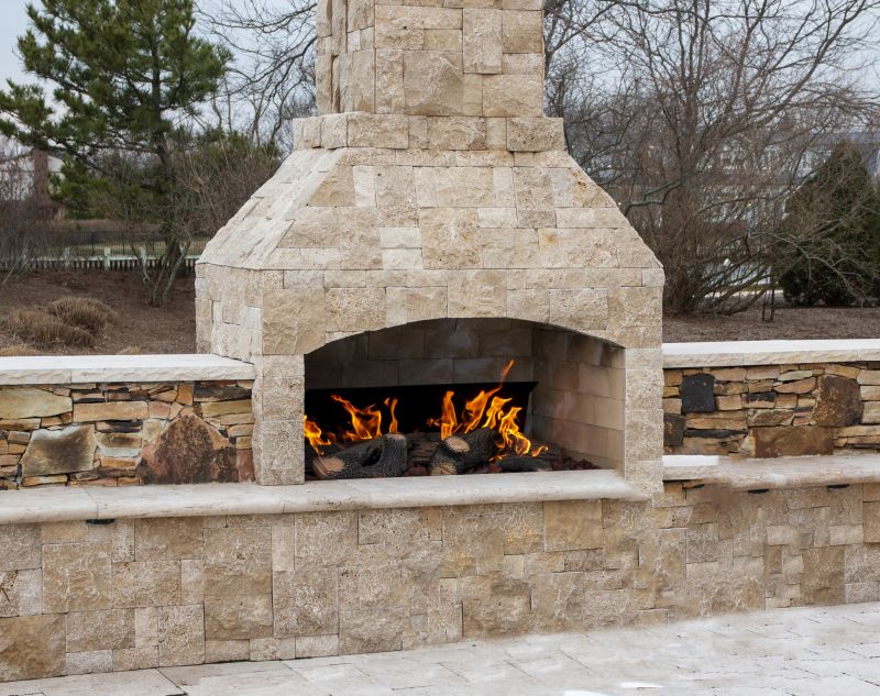 Stone Hearth Installation